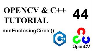 OPENCV amp C TUTORIALS  44  minEnclosingCircle  Draw the minimum circle around a contour [upl. by Ecinahs]