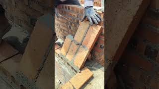 Bricklaying process for eaves slope [upl. by Irtemed]