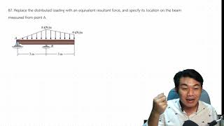 Reduction of a Simple Distributed Loading Engineering STATICS Ch4 Force System Resultants ต87 8 [upl. by Flossi]