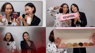 CRUMBL cookies 🍪 and ONE CHIP challenge туршиж үзлээ🌶️ 🥵 🔥 [upl. by Htinnek]