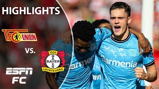 Union Berlin vs Bayer Leverkusen  Bundesliga Highlights  ESPN FC [upl. by Eydie]