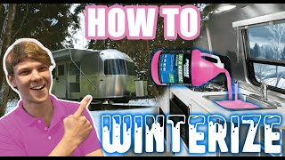 How To Winterize An RV or Travel Trailer  19CB Bambi Airstream [upl. by Enelcaj]