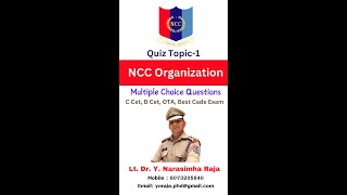 Topic 1 INTRODUCTION TO NCC  Multiple Choice Questions MCQ NCC C amp B Certificate OTAExam 2025 [upl. by Home]