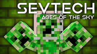 SevTech Ages of the Sky Ep 37 Creeper Boss amp Diesel Generator [upl. by Range]