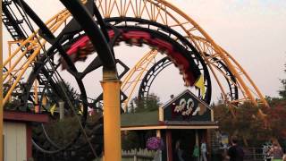 Corkscrew roller coaster at Silverwood Theme Park HD  video by CoasterGallerycom [upl. by Arlynne544]