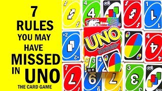 7 Rules You May Have Missed In UNO The Card Game  How To Play Correctly [upl. by Eilasor]