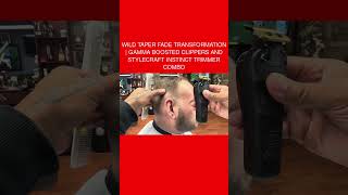 Wild Taper Fade Transformation  Gamma Boosted Clippers and Stylecraft Instinct Trimmer Combo [upl. by Ylram]