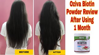 Oziva Biotin Powder Review After 1 Month of Using  Sayne Arju [upl. by Nortna]