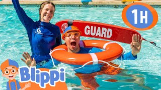 Blippi Learns to Swim Safely 1 Hour of Summer Stories for Kids [upl. by Guglielmo]