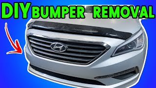 DIY 2015  2016  2017 2018  2019 Hyundai Sonata Front Bumper RemovalTakeout  Any Bumper Takeout [upl. by Tnerb]