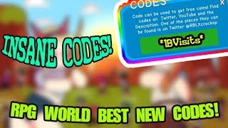 CODES🔥 RPG World All New Codes  Latest Codes  Roblox RPG World🔥 [upl. by Spatz471]