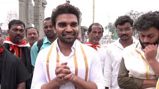 anchor pradeep in tirumala  akkada ammayi ikkada abbayi movie  Keratam News [upl. by Pearla]