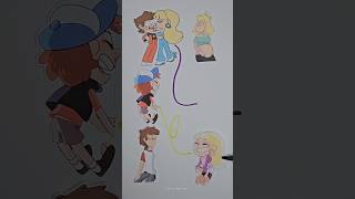 Gravity Falls Dipper and Pacifica Love Story Line Puzzle🧡 shorts viral art craft [upl. by Lorusso]