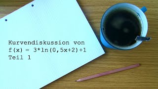 Kurvendiskussion ln Funktion Logarithmusfunktion Teil 1 â€¢ Analysis [upl. by Ahcsas533]