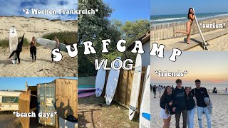 SURFCAMP VLOG  wir lernen surfen 2 Wochen Frankreich Le Pin Sec Planetsurfcamps  nicolekrp [upl. by Hannavas]