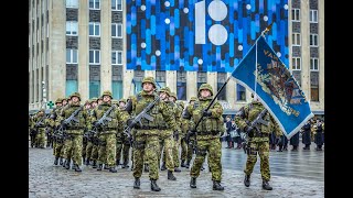 Eesti Pataljon  The Estonian Battalion Estonian march [upl. by Rokach747]