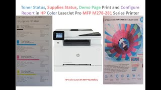 Test Page Print in HP Color LaserJet Pro MFP M278281 Series Printer Manually [upl. by Alyac]