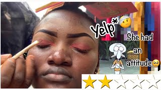 I WENT TO THE WORST REVIEWED MAKEUP ARTIST IN NIGERIA Lagos [upl. by Adniral]