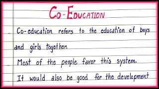 Few lines on Co education in English [upl. by Sualokin]