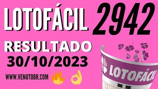 🍀 Resultado Lotofácil 2942 [upl. by Odette]