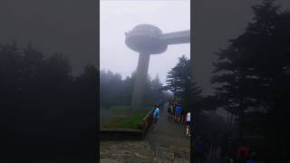 made a cloudy visit to Clingmans Dome highest point on the Appalachian Trail and of all Tennessee [upl. by Atsirk581]