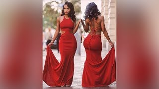 Red Prom Dresses Affordable Long Prom Dress Mermaid Formal Dresses with Ruffles  Millybridalorg [upl. by Lehsreh]