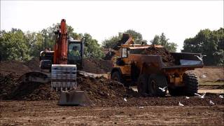 Hitachi Zaxis 210 Excavator loading a dump truck [upl. by Bundy]