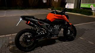 KTM Duke 790 Stock vs Arrow vs Austin Racing RS22 homologated [upl. by Cherianne]