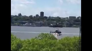 Air disaster Bell 206L4 LongRanger IV crash in Hudson River at West 30th St Heliport New YorkUSA [upl. by Alyal]