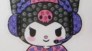 Sanrio Kuromi Diamond Painting Art Sticker viral trending [upl. by Aihsar]