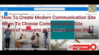 How to create communication site in SharePoint online [upl. by Remington]