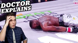 Jake Paul MASSIVE KNOCKOUT of Tyron Woodley  Doctor Explains [upl. by Weber240]