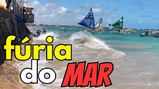 MAR FURIOSO EM PORTO DE GALINHAS MÊS DE DEZEMBRO 2024 às 1130 da manhã [upl. by Vaenfila]