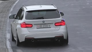 BMW 340i F31 w M Performance Exhaust Sounds on Nürburgring [upl. by Branham]