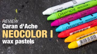 Review Caran dAche Neocolor I wax pastels [upl. by Gladi431]