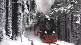 Brockenbahn im Winter 4K [upl. by Tumer2]