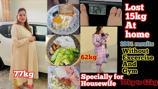 My weight loss journey  From 77kg to 62kg  How I lost 15kg at home [upl. by Eicyaj866]