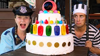 Mukbang Giant Eyeball Jelly Cake 케이크 먹방 챌린지 Candy Cake Decoration [upl. by Yenaffit]