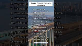 TOP 50 Richest people world 🌎 geography ranking shortfeed richest optionalyou354 [upl. by Aleira]