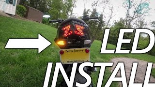 How To Install LED Blinkers on the Kawasaki z125 Pro [upl. by Graehme]