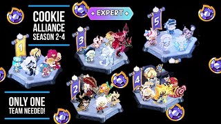 Cookie Alliance Season 24 Expert Difficulty Guide  One One Team Needed  Cookie Run Kingdom [upl. by Aivital]