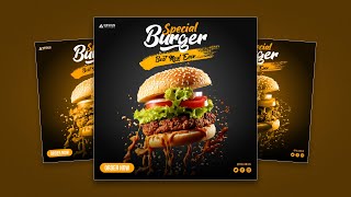 Burger Poster Design Affinity Designer Tutorial [upl. by Turpin370]