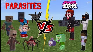 Friday Night Funkin FNF VS Scape amp Run Parasites PARASITE BOYFRIEND Minecraft PE [upl. by Nosoj348]