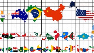 Country Size Comparison [upl. by Nowahs]