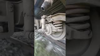 Railway wheels suspension vibration and movement shock train shorts [upl. by Ahseena]