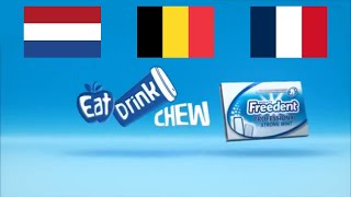 Freedent quotEat Drink Chew Freedentquot in 3 different languages [upl. by Abisia670]