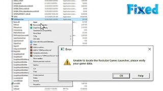 How to fix GTA 5 Unable to locate the Rockstar Games Launcher please verify your game data [upl. by Atsocal134]