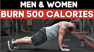 BURN 500 CALORIES with this HIIT workout  BODYWEIGHT ONLY [upl. by Suhcnip]