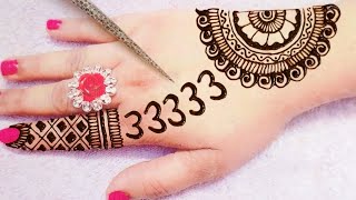 Very easy stylish backhand mehndi design  Easy mehndi design  Mehandi ka design  mehndi design [upl. by Kareem437]