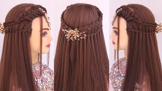 Quick amp Super easy Open hairstyles l Wedding Hairstyles Kashees l Front Hairstyles for short hair [upl. by Enyad]